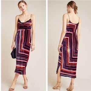 Anthropologie Tina Velvet Midi Dress Size Small NWT